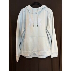Women's Baby Blue Under Armour Loose Hooded Sweatshirt Size L